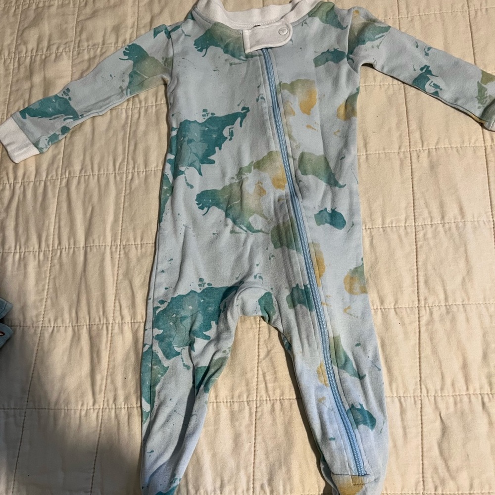 Burt’s Bees World Map Footie Pajamas
